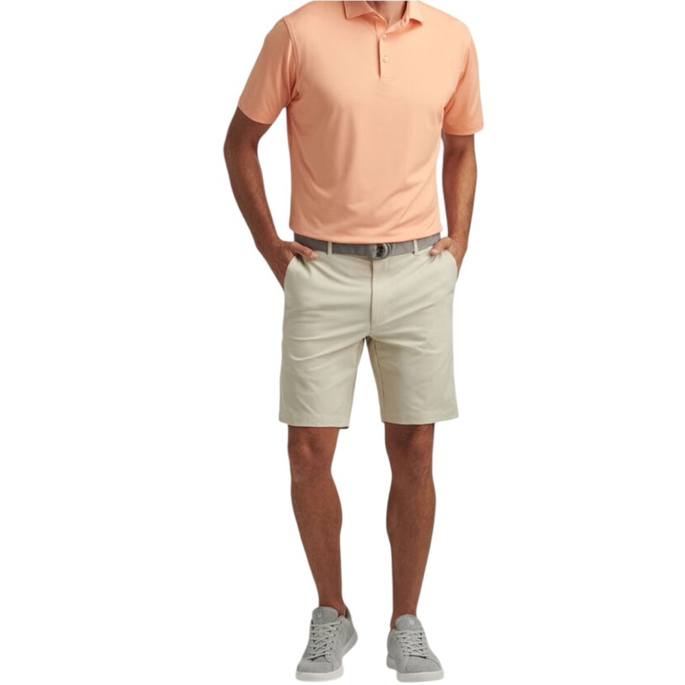 NWOT Peter Millar Crown Sport Performance Hybrid Short 10” in Sand Size 38